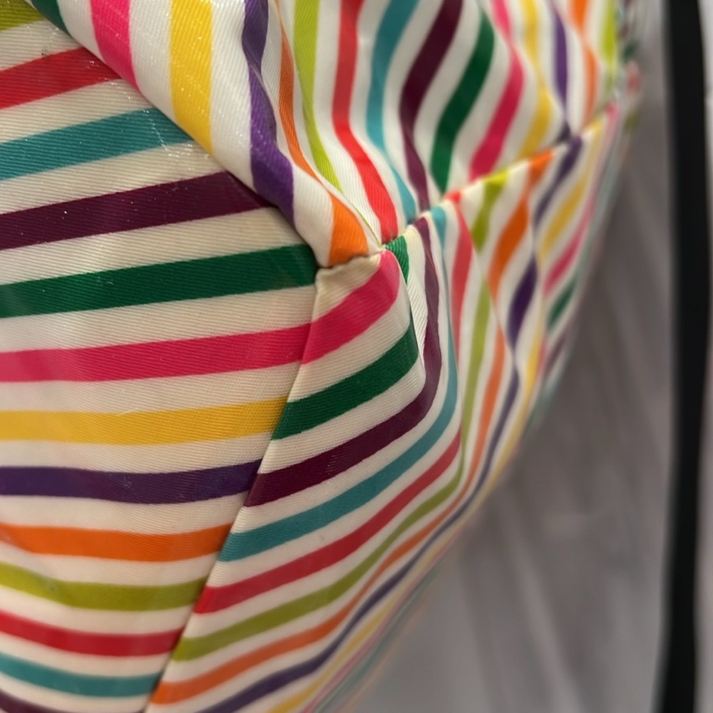 Kate Spade New York Live Colorfully Rainbow 2 Way Tote Bag EUC-Zipper sticks - Picture 9 of 13
